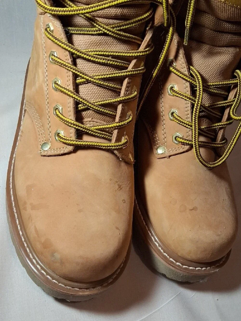 Workload Men’s Tan Lace-Up Work Boots Size 7 Wide